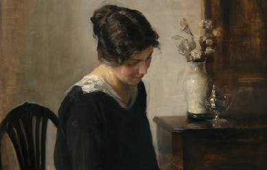 Lady in Black, by Carl Vilhelm Holsøe