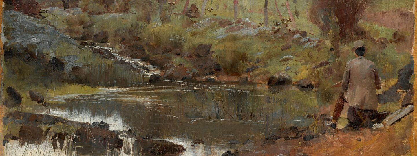 A quiet day on Darebin Creek, by Tom Roberts