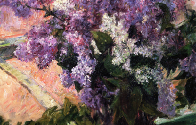 Lilacs in a Window, by Mary Cassatt