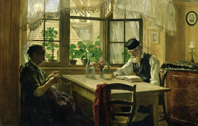 A peaceful Sunday, by Hans Thoma