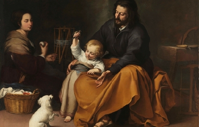 The Holy Family with a Little Bird, by Bartolomé Esteban Murillo