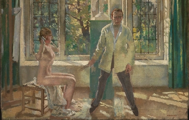 Summer Afternoon (Artist in his Studio with a Model), by William Orpen