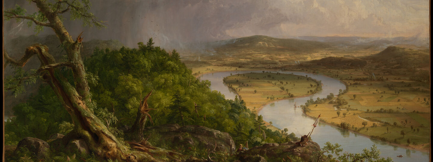 View from Mount Holyoke, Northampton, Massachusetts, after a Thunderstorm—The Oxbow., by Thomas Cole