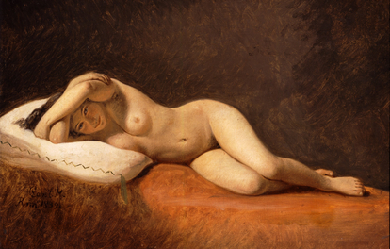 Resting Model, by Constantin Hansen