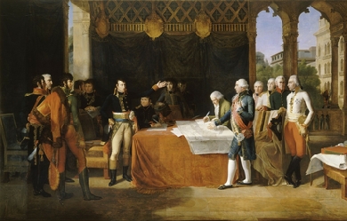 Treaty of Leoben. April 17, 1797, by Guillaume Guillon-Lethière