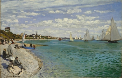 Regatta at Sainte-Adresse, by Claude Monet