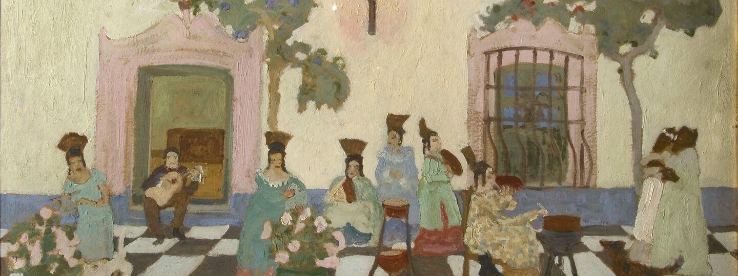In the Patio (Treats and Bordonas), by Pedro Figari