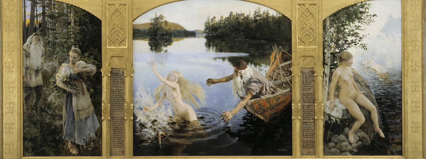 Aino Myth, Triptych, by Akseli Gallen-Kallela