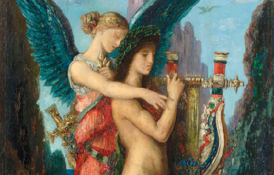 Hesiod and the Muse, by Gustave Moreau