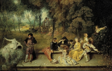 Pleasures of Love, by Jean-Antoine Watteau