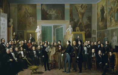 Meeting of Poets in the Artist's Studio, by Antonio María Esquivel