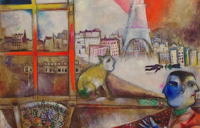 Paris through the Window, by Marc Chagall