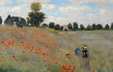 Poppy Field, by Claude Monet