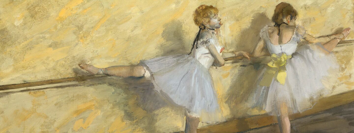 Dancers Practicing at the Barre, by Edgar Degas