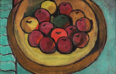 Bowl of Apples on a Table, by Henri Matisse 