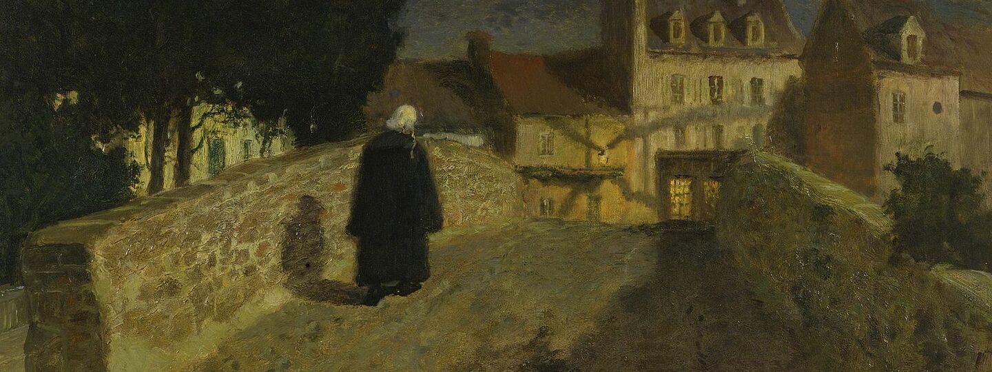 Towards the Pont Lovignon in Quimperlé, by Frits Thaulow