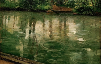 The Yerres, Effect of Rain, by Gustave Caillebotte