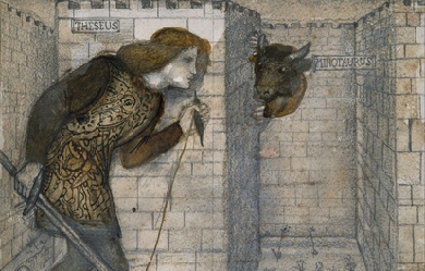 Theseus and the Minotaur in the Labyrinth, by Edward Burne-Jones