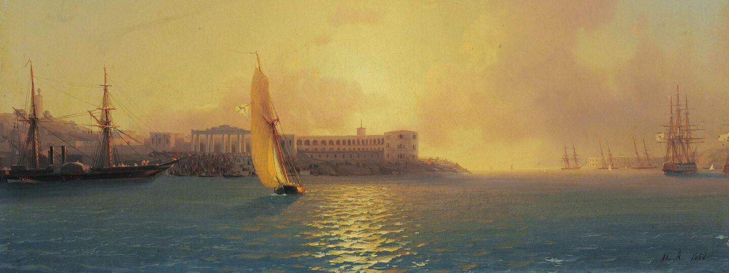 Grafskaya wharf, Sebastopol, by Ivan Aivazovsky