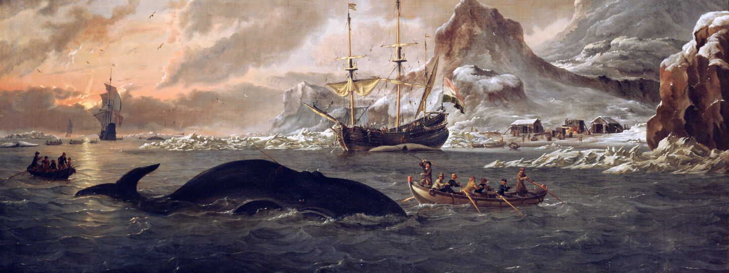 Dutch whalers near Spitsbergen, by Abraham Storck