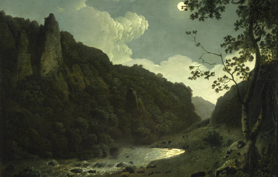 Dovedale by Moonlight, by Joseph Wright of Derby