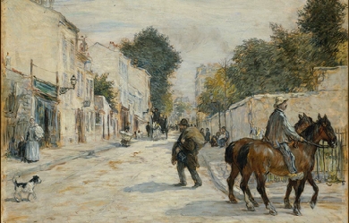 Street Scene (Street in Levallois), by Jean-François Raffaëlli