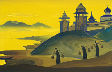 And We are Trying. From the «Sancta» Series, by Nikolái Roerich