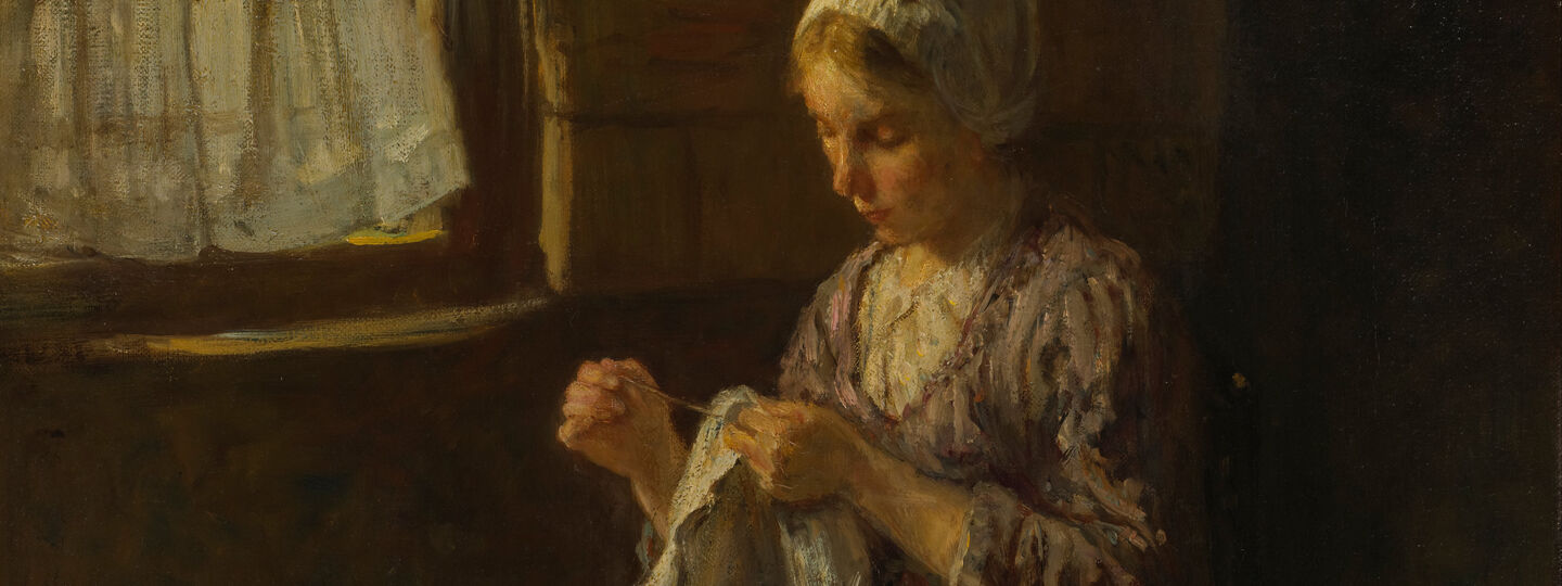 The young seamstress, by Jozef Israëls