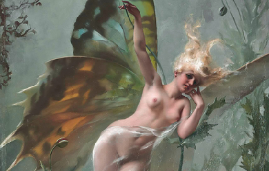 The Poppy Fairy, by Luis Ricardo Falero