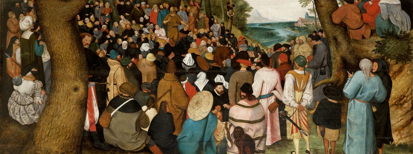 The Preaching of St. John the Baptist., by Pieter Brueghel the Younger