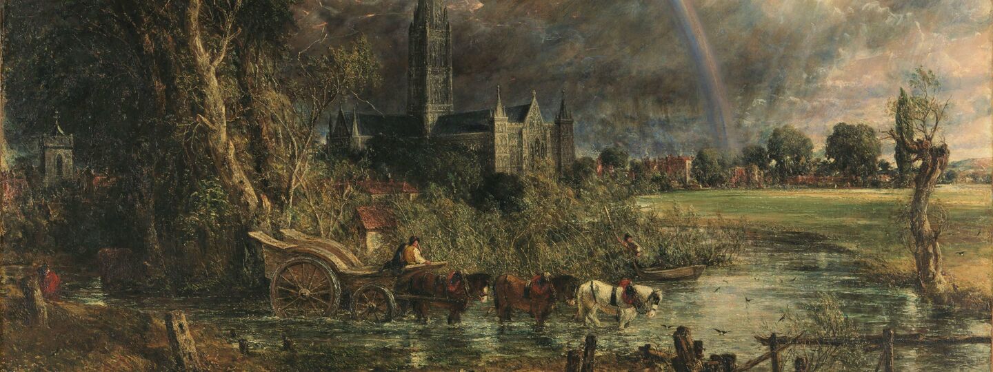 Salisbury Cathedral from the Meadows, by John Constable