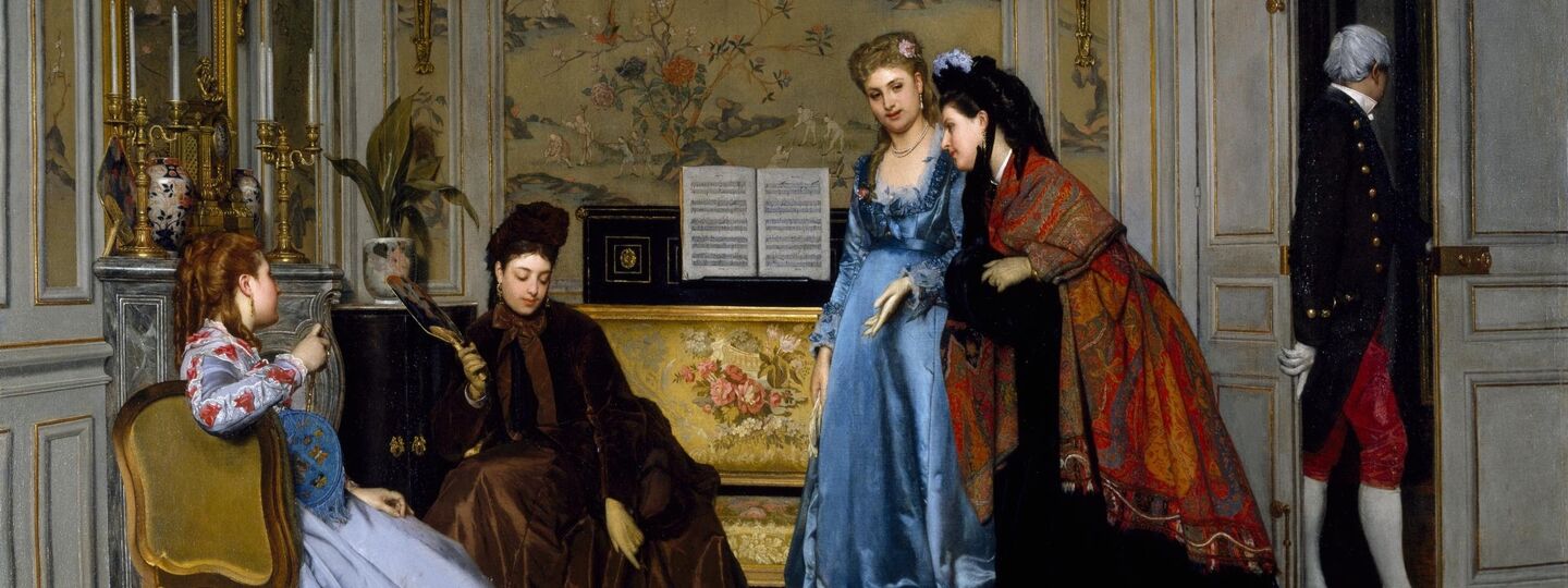 Elegant Figures in a Salon, by Alfred Stevens