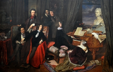 Liszt at the Piano, by Josef Danhauser