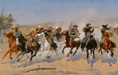 A Dash for the Timber, by Frederic Remington