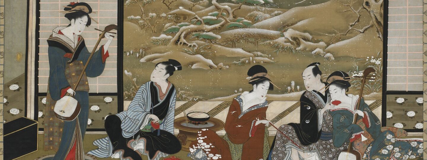 A Winter Party, by Utagawa Toyoharu