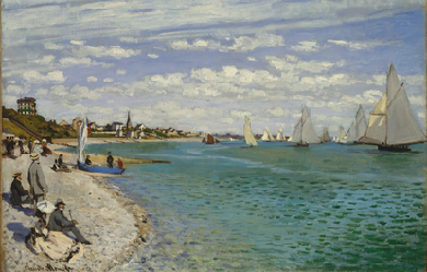 Regatta at Sainte-Adresse, by Claude Monet