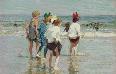 Summer day, Brighton Beach, by Edward Henry Potthast