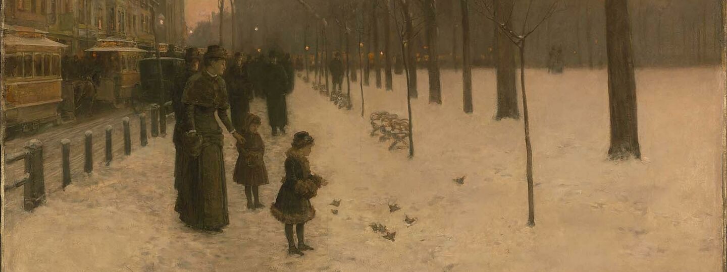 At Dusk (Boston Common at Twilight), by Childe Hassam