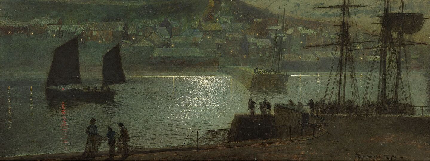 Whitby Harbor, by John Atkinson Grimshaw