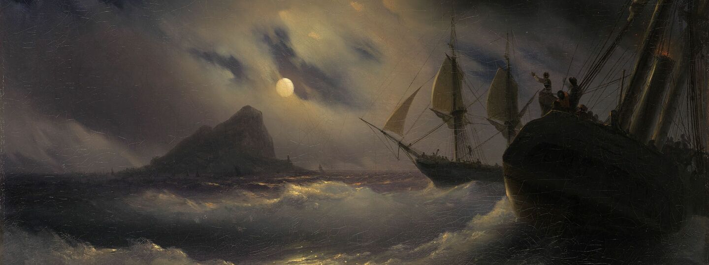 Gibraltar by Night, by Ivan Aivazovsky