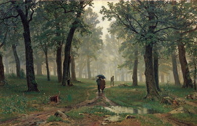 Rain in an oak forest, by Ivan Ivanovich Shishkin 