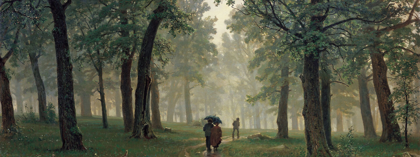 Rain in an oak forest, by Ivan Ivanovich Shishkin 