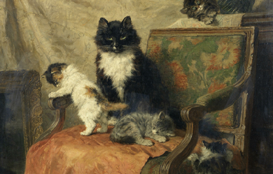 Kittens playing, by Henriëtte Ronner-Knip