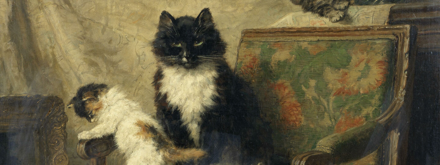 Kittens playing, by Henriëtte Ronner-Knip