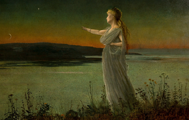  Ariadne at Naxos, by John Atkinson Grimshaw