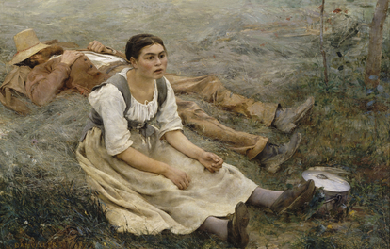 The hay, by Jules Bastien-Lepage