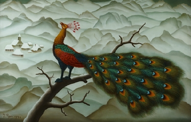 Peacock, by Ivan Generalić