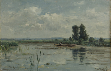 Lake near Loosdrecht, by Willem Roelofs