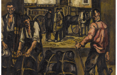 The Wine Loaders, by José Gutiérrez Solana