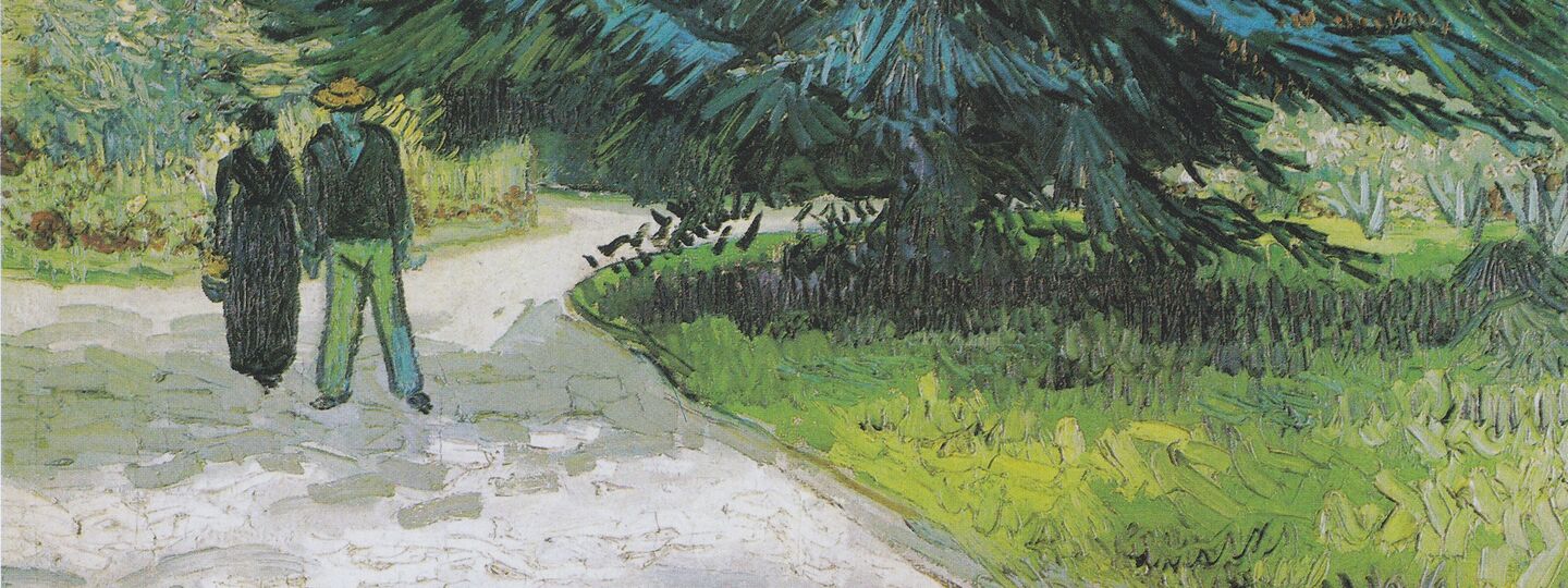 Couple in the Park at Arles - The garden of the poet III, by Vincent van Gogh